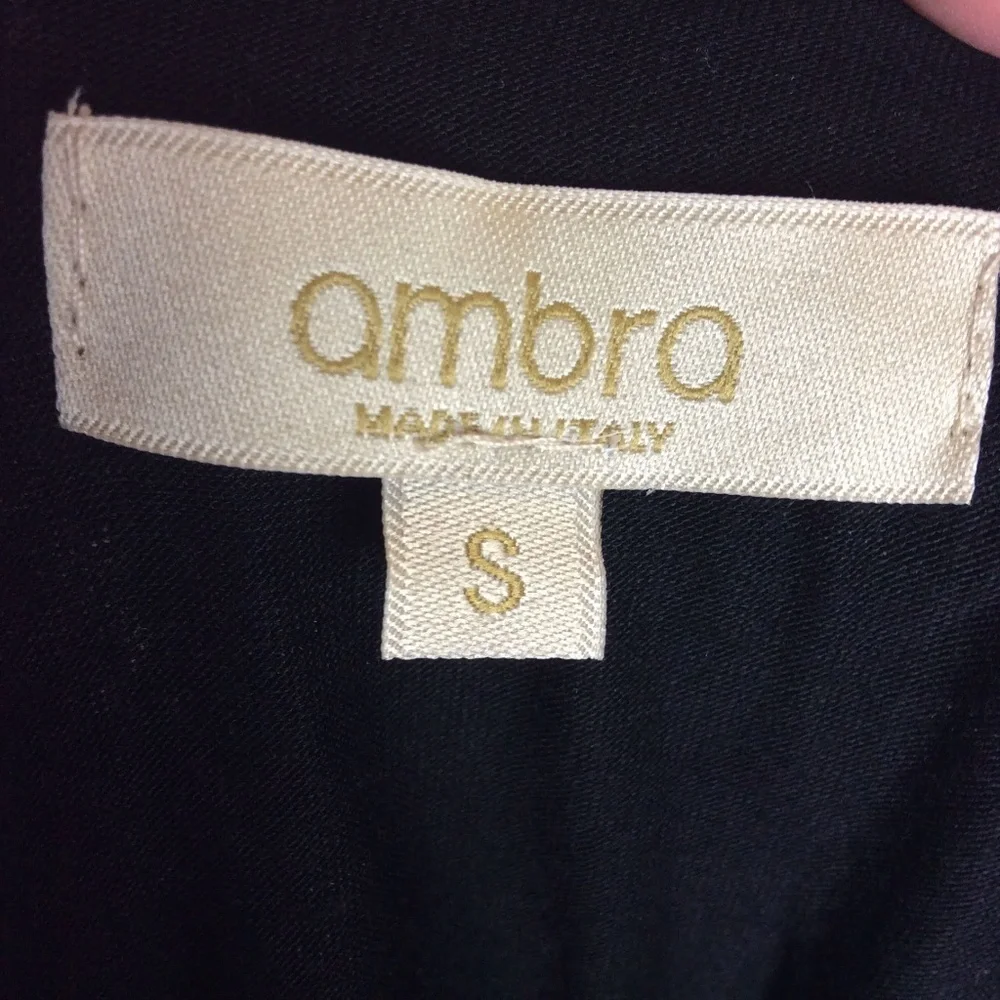 ambra Italian Black + Cream Lace Long Sleeve Shirt